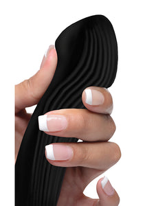 7X Bendable Silicone Rabbit Vibrator (Black)