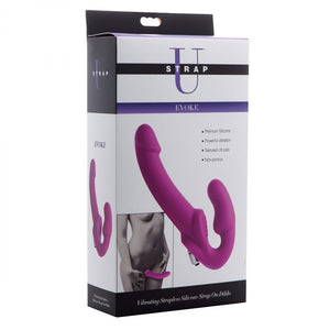 Evoke Vibrating Strapless Strap-on Dildo (Pink)