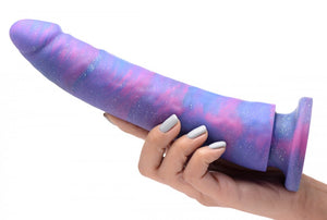 Magic Stick Glitter Silicone Dildo - 9.5 Inch (Purple)