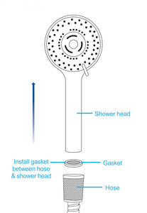 Shower Head with Silicone Enema Nozzle