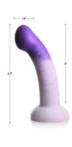 G-Swirl G-Spot Silicone Dildo (Purple/White)