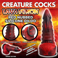 Load image into Gallery viewer, Creature Cock Lava Demon Nubbed Dildo
