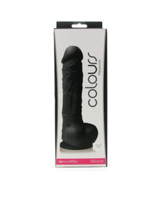 Colours Pleasures Silicone Dildo - 5 inch (Black)