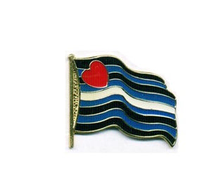 Pin - Leather Wavy Flag