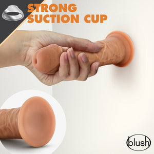 Dr. Skin Glide Self Lubricating Dildo - 8" (Mocha)