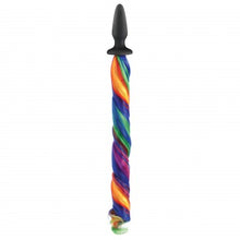 Load image into Gallery viewer, Unicorn Tails Silicone Butt Plug (Rainbow)
