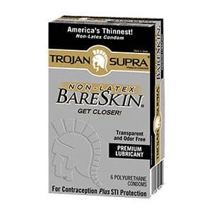 Trojan Supra Bare Skin Condoms - 6 Pack